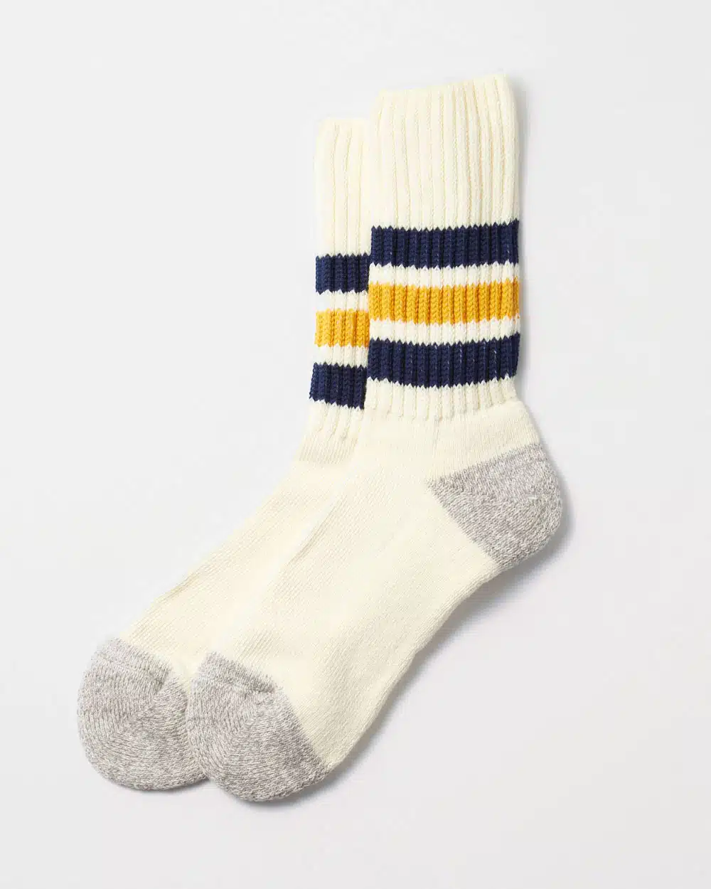 RoToTo Ribbed Oldschool Socks - Navy/Yellow · Those That Know