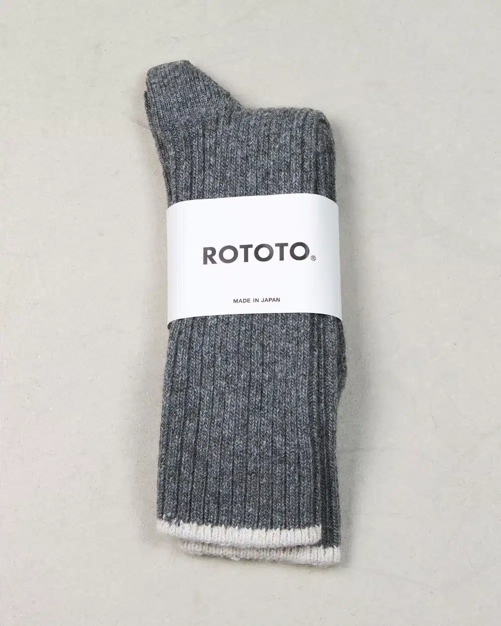 RoToTo Recycle Ribbed Crew Socks - Dark Grey · Those That Know