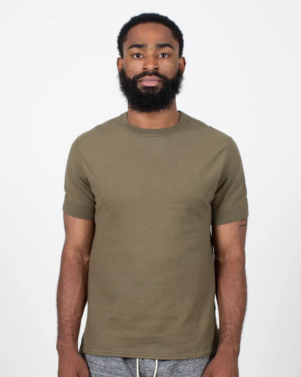 Loop & Weft Ribbed Military Crewneck - Olive · Those That Know