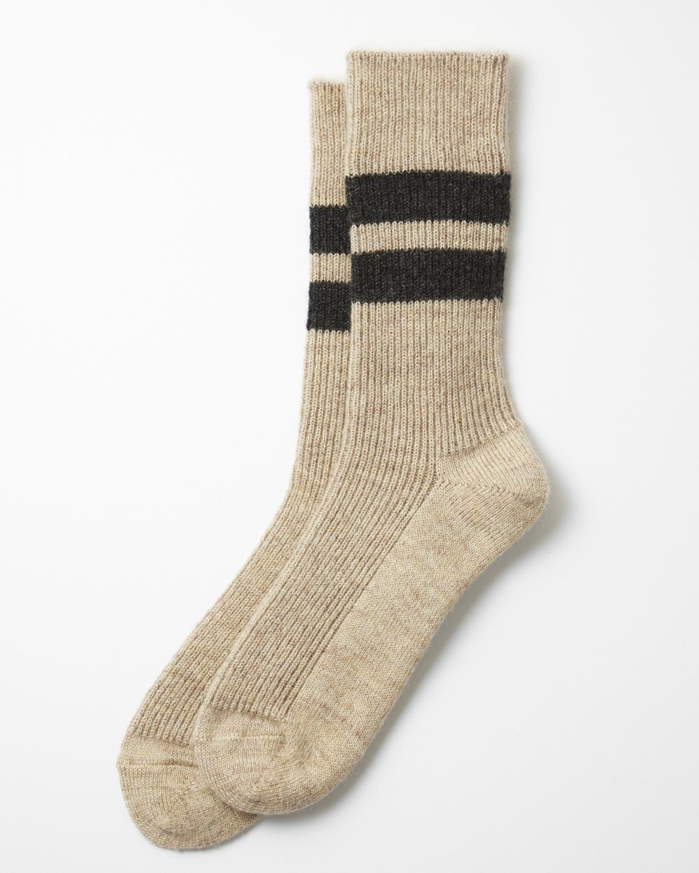 RoToTo Brushed Mohair Crew Socks - Raw Beige · Those That Know